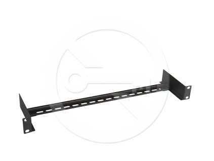DIN lišta s držákem do 19" rozvaděče,1U černá RAL 9005 RAIL-1U-DIN