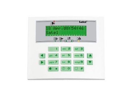 INT-KLCDS-GR LCD klávesnice, 2 zóny, tamper, RS-232 port pro připojení programu GuardX,…
