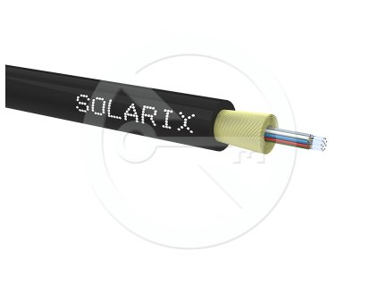 DROP1000 kabel Solarix 12vl 9/125, 3,8mm LSOH, černý, SXKO-DROP-12-OS-LSOH