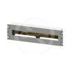 Instalační panel 3U s DIN lištou do 19" rozvaděče, BK RAL9005 RAIL-3U-DIN-BK