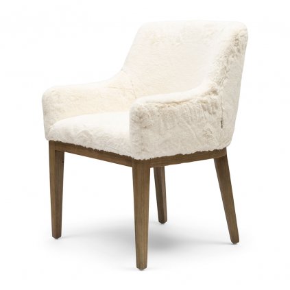 Jedálenská stolička Whistler, faux fur, snow