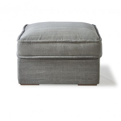 Metropolis Hocker, Washed Cotton, Grey 80 x 80 cm