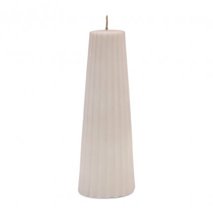 Svíčka Cone Ridged Candle rose 7x20