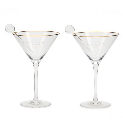 Sklenice na koktejl Cocktailicious Glass & Stick set 2 ks