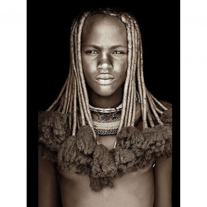 Obraz Himba Girl Sepia 95x140cm
