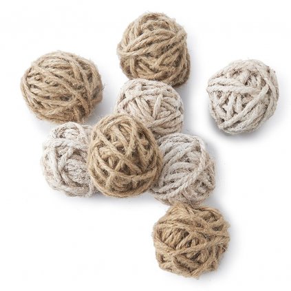 Dekorace Rustic Rope Decoration Balls 8 pcs