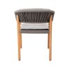 R2 Stella Dining Chair, Anthracite with Seat Pad and Backrest Cushion 6