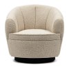 Otočné křeslo Vittorio Swivel, peluche bouclé