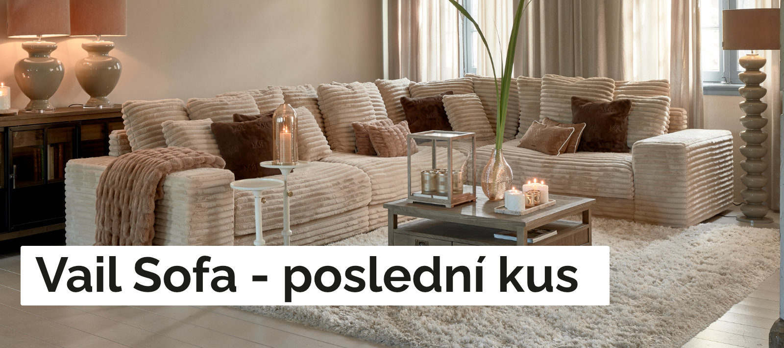 Vail Sofa Rib Seal 290x290cm (poslední kus)