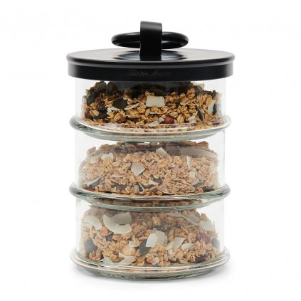 Dóza Cordoba Triple Storage Jar black