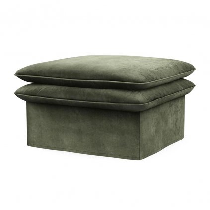 Taburet Continental, Velvet, Ivy 80 x 80 cm