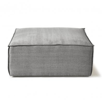 The Jagger Hocker, Washed Cotton, Grey 95 x 105 cm