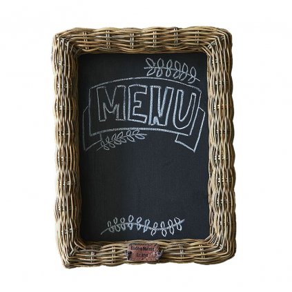 Rustic Rattan Shadow Chalk Board