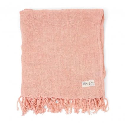 Luxury Linen Throw pink 180x130