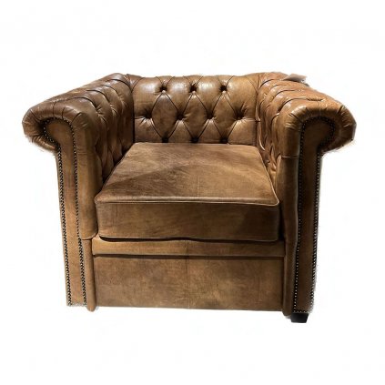 Kožené křeslo Chesterfield
