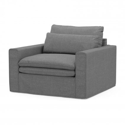 Continental Love Seat, Washed Cotton