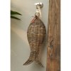 Dekorace Rustic Rattan Fish M