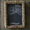 Rustic Rattan Shadow Chalk Board