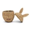 Dekorácia Rustic Rattan Easter Rabbit Basket