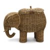Dekorácia Rustic Rattan Elephant Basket Decoration