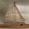 Plachetnice Rustic Rattan Sailboat Decoration XL