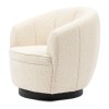 Otočné křeslo Vittorio Swivel, peluche bouclé