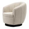 Otočné křeslo Vittorio Swivel, peluche bouclé