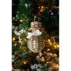 Ozdoba na stromček Rustic Rattan Snowman Ornament