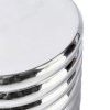 Times Square Round Pouf silver