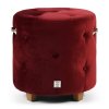 Taburetka Bowery, Velvet, Burgundy