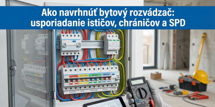Ako navrhnúť bytový rozvádzač: usporiadanie ističov, chráničov a SPD
