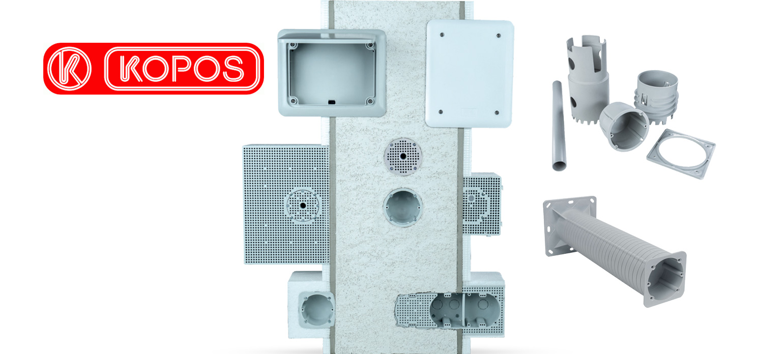 Elektroinštalačné krabice do zateplenia fasády – eliminácia vytvárania tepelných mostov