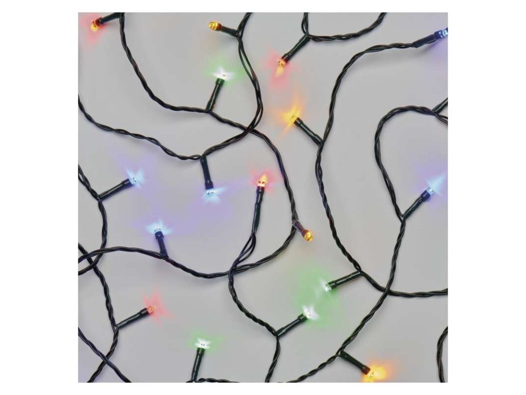 LED vianočná reťaz, 18 m, vonkajšia aj vnútorná, multicolor, programy - D4AM09
