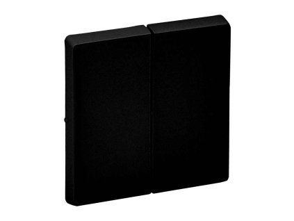 Čierna matná dvojitá krytka spínača Legrand Valena Life 756022 lustrový vypínač