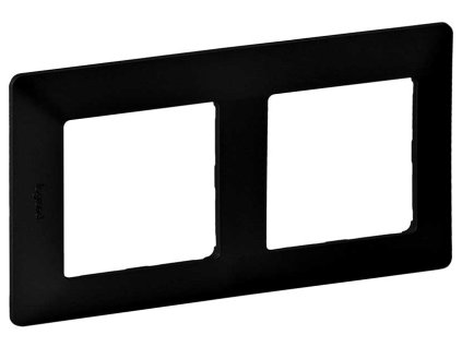 Čierny matný dvojnásobný rámik Legrand Valena Life 754252