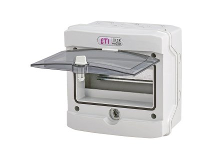 Rozvodnica ETI ECH-8G IP65 na omietku 8 modulov s priehľadnými dvierkami