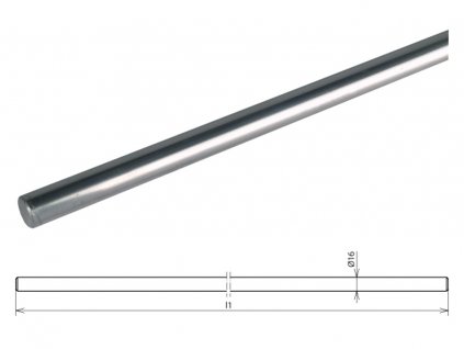 Rúrková zachytávacia tyč DEHN AlMgSi priemer 16mm, dĺžka 2000mm - FS 16 2000 AL