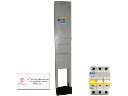 Elektromerový rozvádzač HASMA RE 2.0 FE L XXA P0 pilierový jednotarifný pre SSD s otvorený