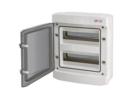 Rozvodnica ETI ECH-24PT IP65 na omietku 24 modulov s priehľadnými dvierkami