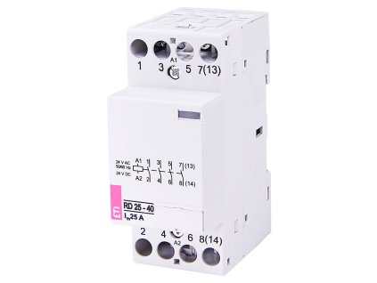 Modulárny stýkač ETI RD 25-40 24V AC/DC pre Smart Home so 4 spínacími kontaktmi