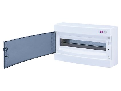 Rozvodnica ETI ECT 1x18PT IP40 na omietku 18 modulov s priehľadnými dvierkami