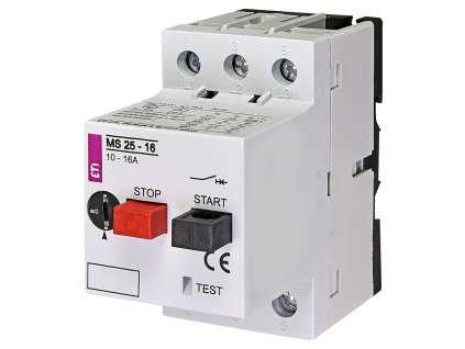 Motorový spúšťač ETI MS25-16 10-16A pre ochranu elektromotorov