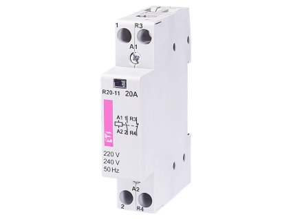 Modulárny stýkač ETI R 20-11 230V AC s 1 spínacím a 1 rozpínacím kontaktom