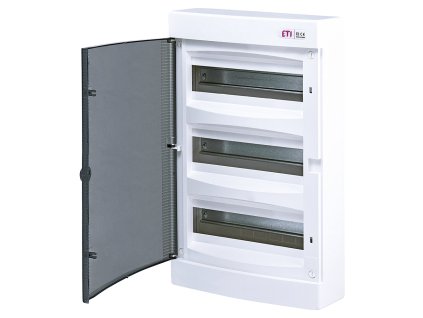 Rozvodnica ETI ECT36PT IP40 na omietku 36 modulov s priehľadnými dvierkami