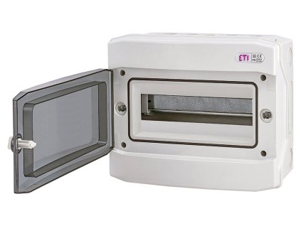 Rozvodnica ETI ECH-12PT IP65 na omietku 12 modulov s priehľadnými dvierkami