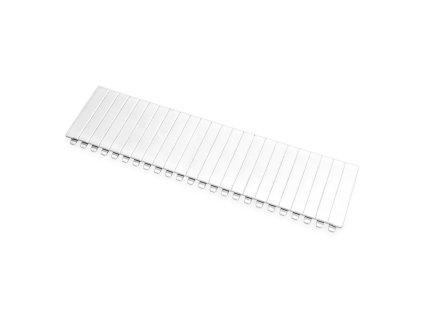 Biela plastová záslepka ADS 12W do rozvodnice pre zakrytie 12 modulov