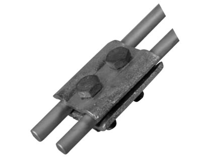Spojovacia svorka SS s.p. 2sk Fe/Zn s príložkou s 2 skrutkami - 0,16kg