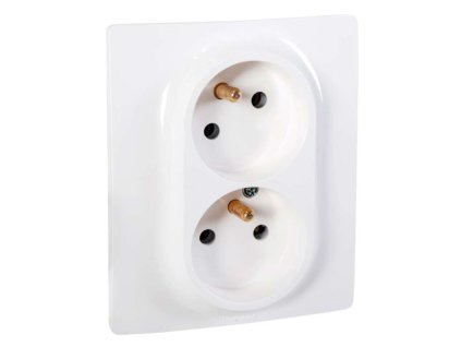 Niloé - 764533 - dvojzásuvka 2X2P+T - biela