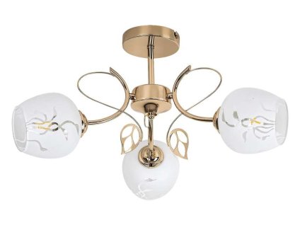 Stropné svietidlo Fauna 5098 - E27 3x MAX 40 - zlatá