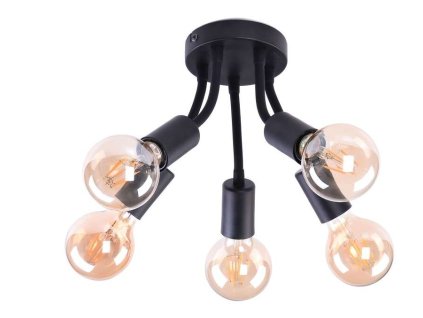 Stropné svietidlo Almus 6809 - E27 5x MAX 60 - čierna